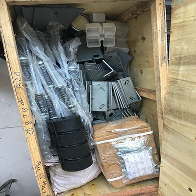 Bracket giữ Rail Cabin + đối trọng thang máy